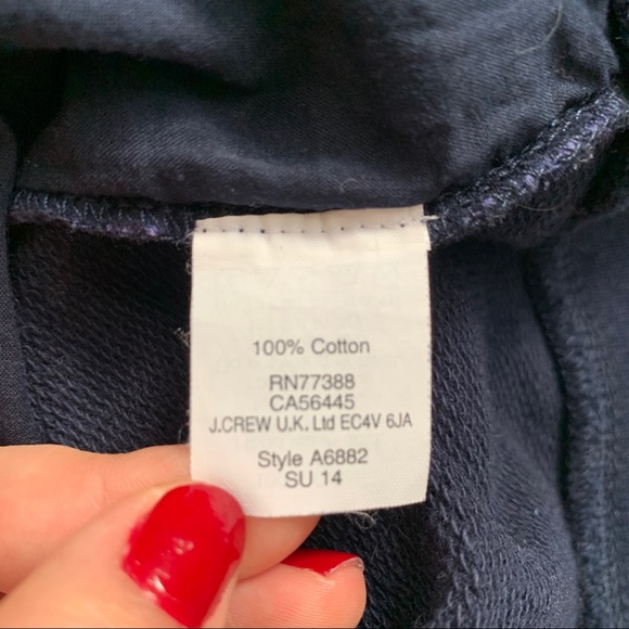 J Crew Navy Sweater Knitted Detail in Front - Picture 7 of 7